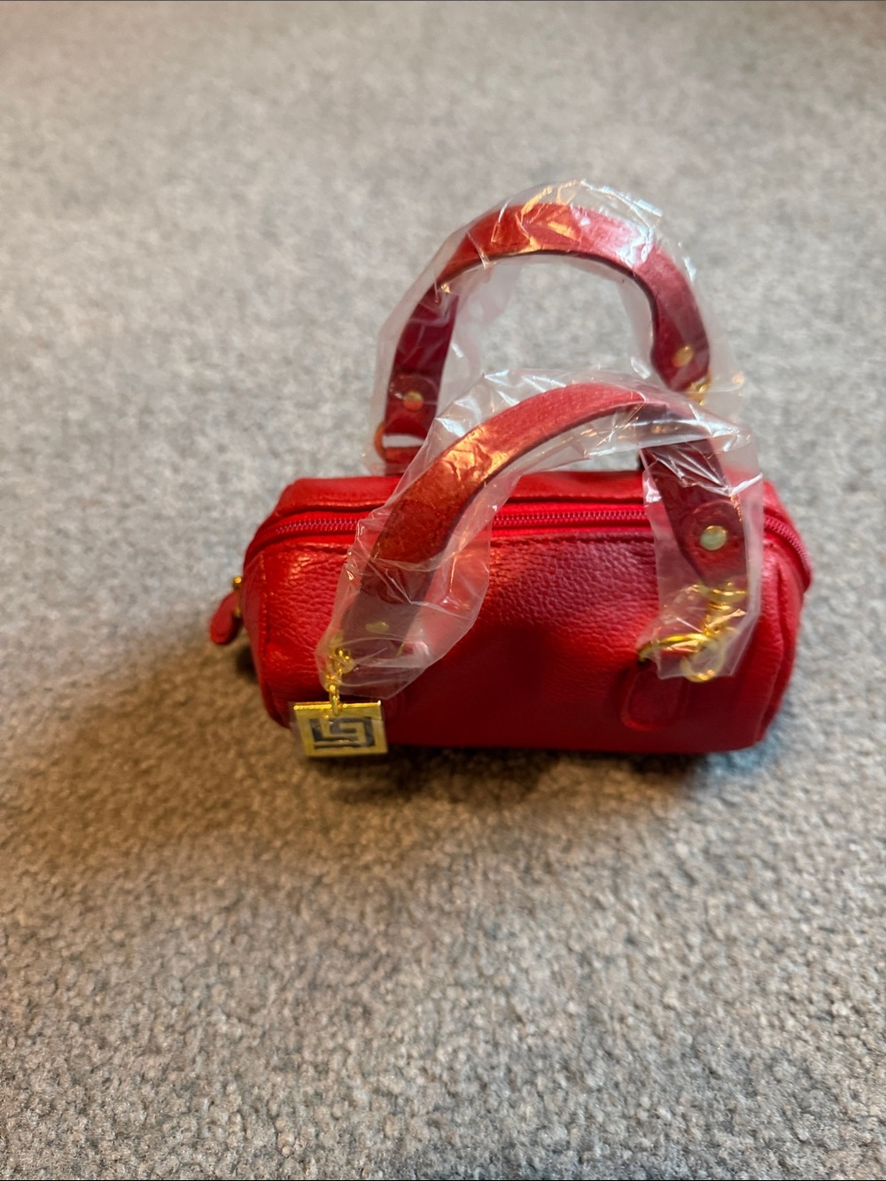 Red Mini Top-Handle Women's Bag